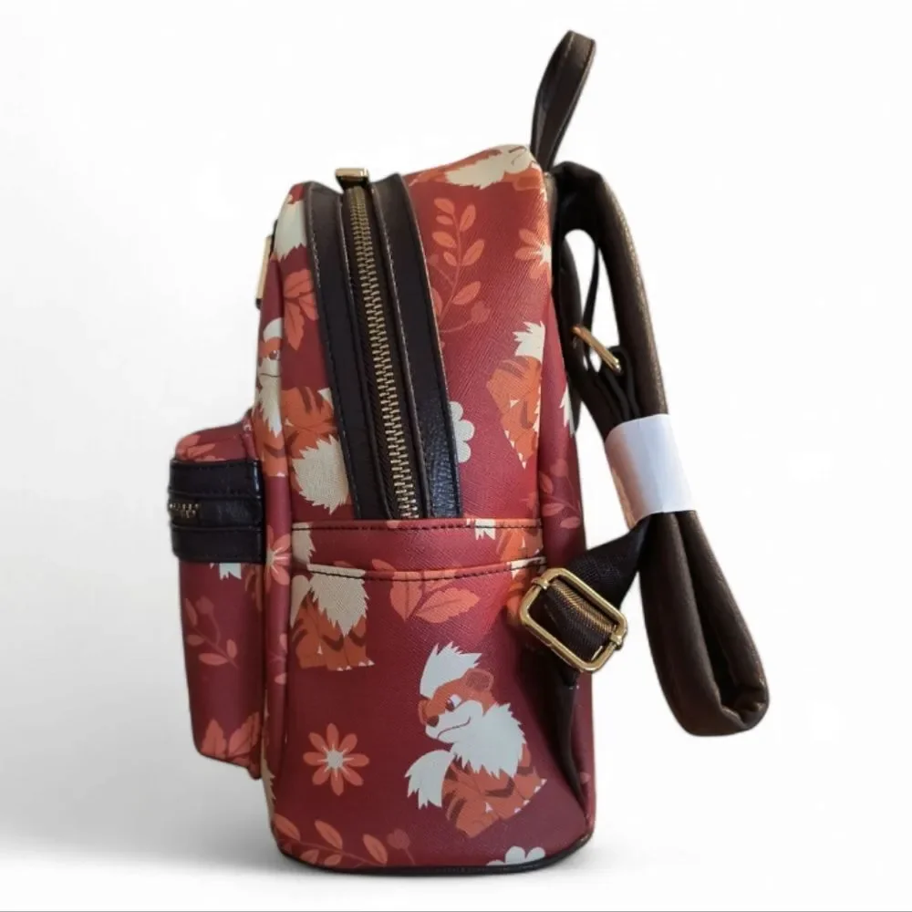 Loungefly Pokémon Growlithe Floral Allover Print Mini Backpack